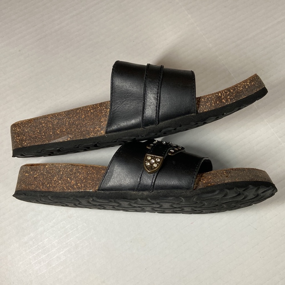 Roper Western Gear Cork and Leather Comfort Slides - Picture 2 of 6